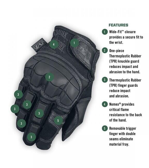 Mechanix Wear Breacher rokavice Nomex®, črne