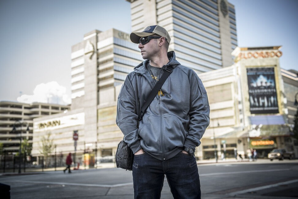 Helikon-Tex Urban Tactical Hoodie Full Zip, Melange Grey