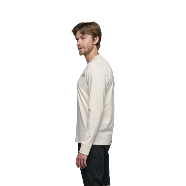 Black Diamond Heritage Wordmark majica moški s dolgimi rokavi, off white