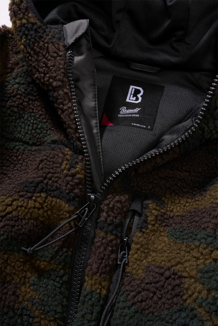 Brandit Teddyfleece jakna ženski s kapuco, Woodland