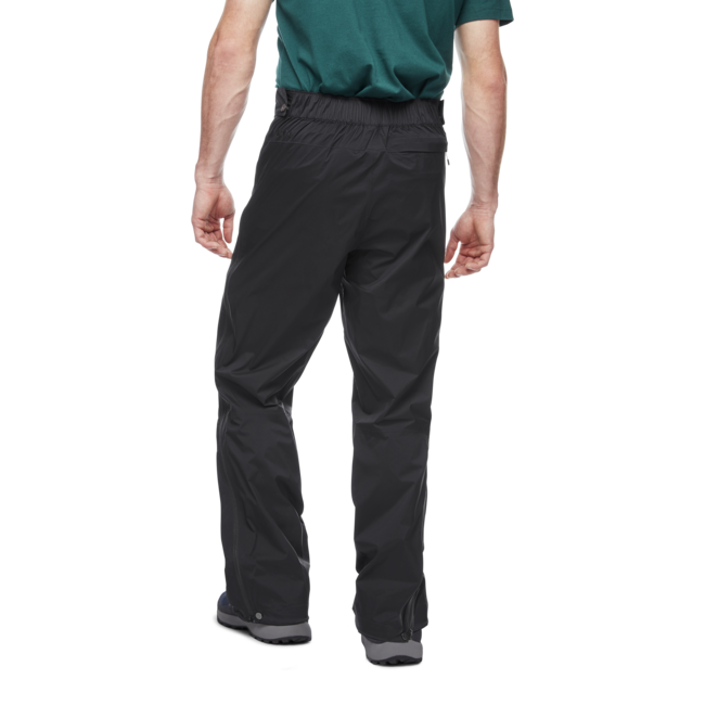Black Diamond Stormline Stretch Full Zip Men's Rain Pants, Black