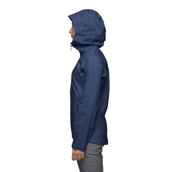 Black Diamond Stormline Stretch Rain Shell softshell jakna ženski, modra črnilo