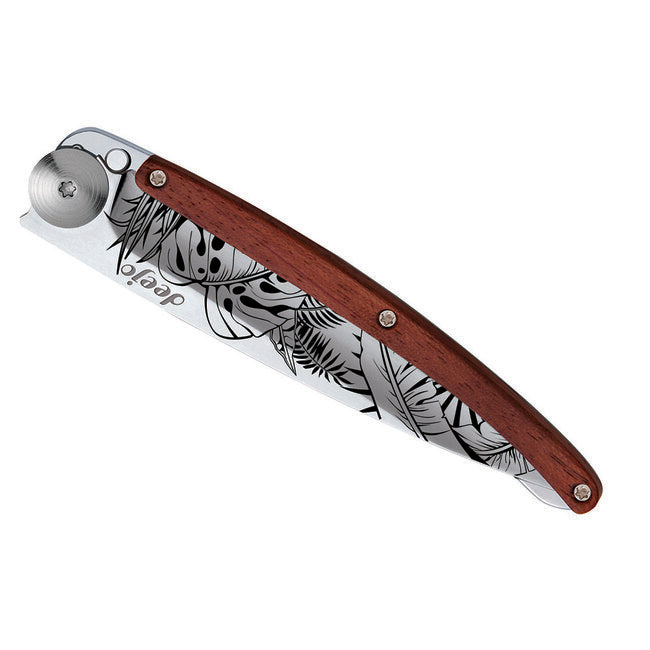 Deejo Tattoo Mirror preklopni nož coralwood Jungle