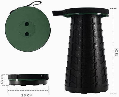 Origin Outdoors teleskopski stol, črn 45cm