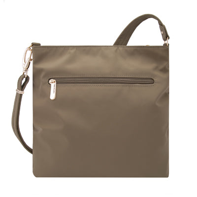 Travelon Tailored Slim torba čez ramo proti kraji, rjava