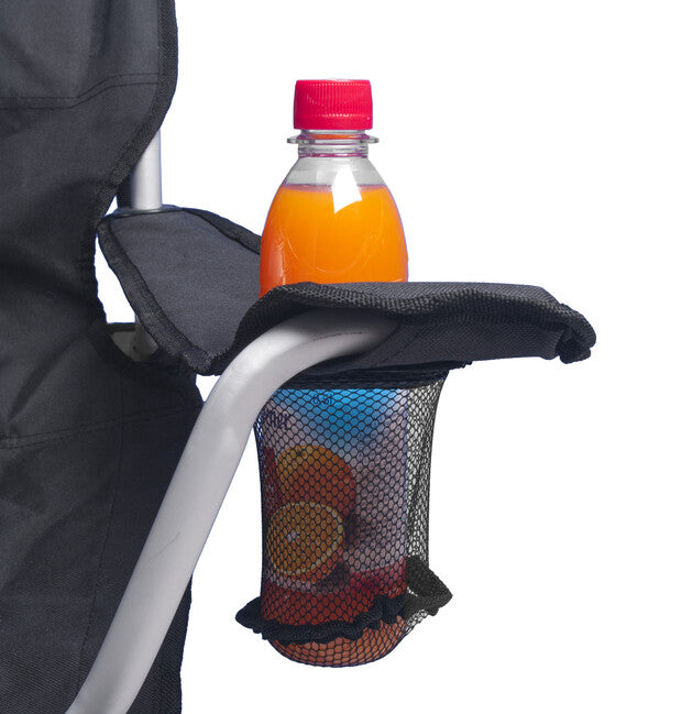 BasicNature Comfort potovalni stol, črn