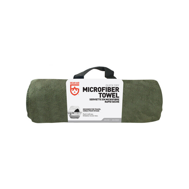 Gear Aid Microfiber Towel brisača iz mikrovlaken z antibakterijsko obdelavo in mrežasto vrečko Brisače rok GearAid, 75 x 120 cm, mach