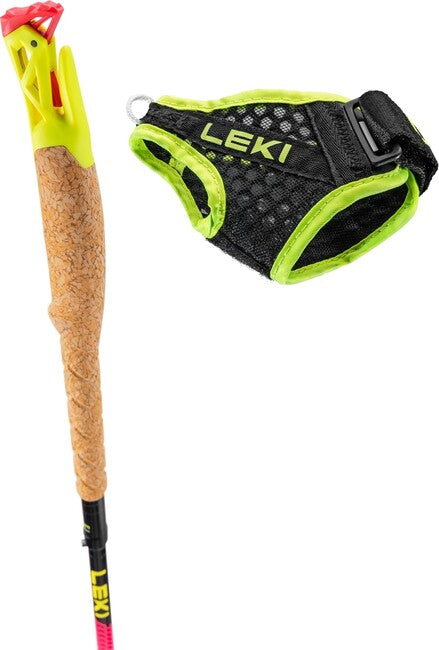 LEKI Ultratrail FX.One Trail Running Poles, Neon Pink-Black-Neon Yellow