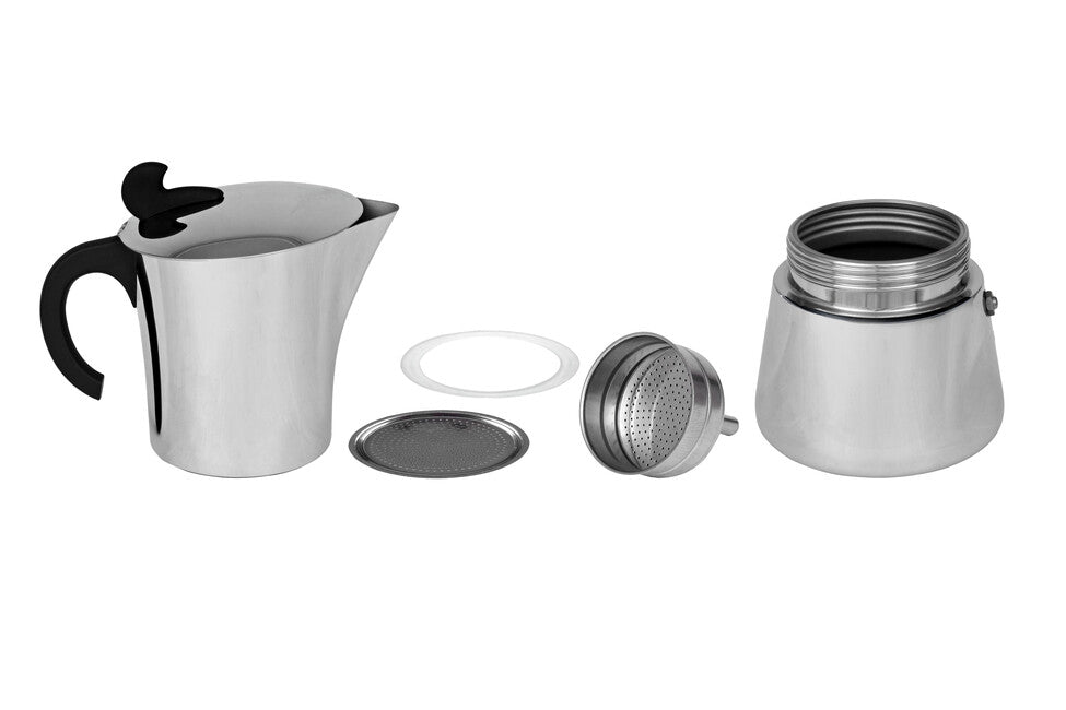 BasicNature Espresso kavnik na 4 skodelice Stainless Steel