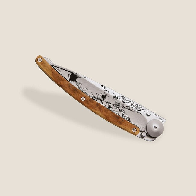 Deejo Serration preklopni nož titan wood Deer