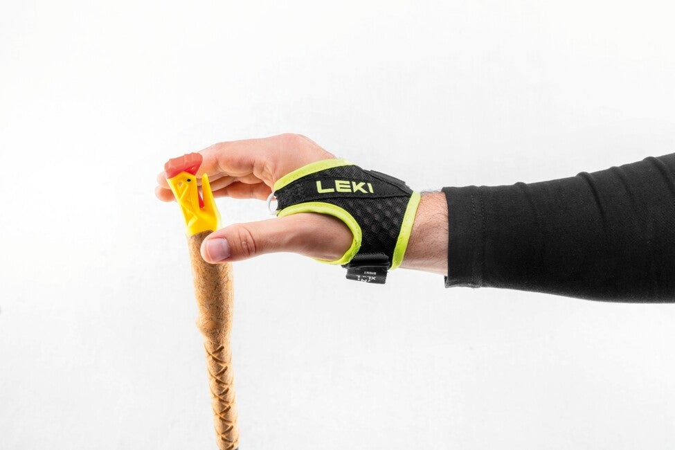 LEKI Ultratrail FX.One Trail Running smučarske palice, svetlo rdeča-črna-neonska rumena