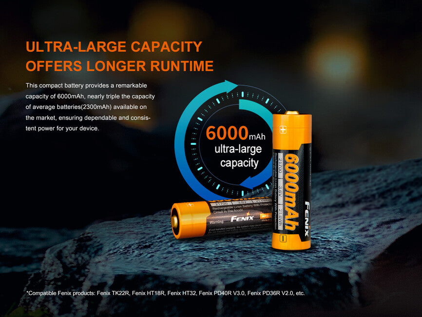 Fenix 21700 polnilna baterija Li-Ion, 6000 mAh
