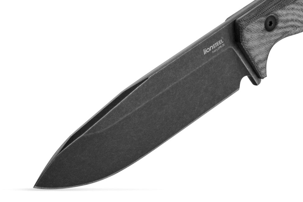 Lionsteel T6B dolgo bodalo s ročajem iz micarty CVB CPM 3V, old black