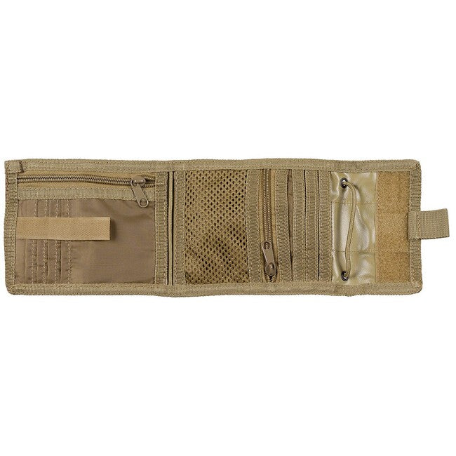 MFH denarnica za okoli vratu s šnurko, coyote tan