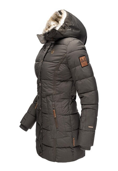 Marikoo LIEBLINGS JACKE ženska zimska jakna s kapuco, Anthracite