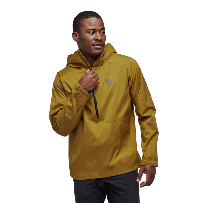 Black Diamond Stormline Stretch Anorak moška nepremočljiva jakna, dark curry