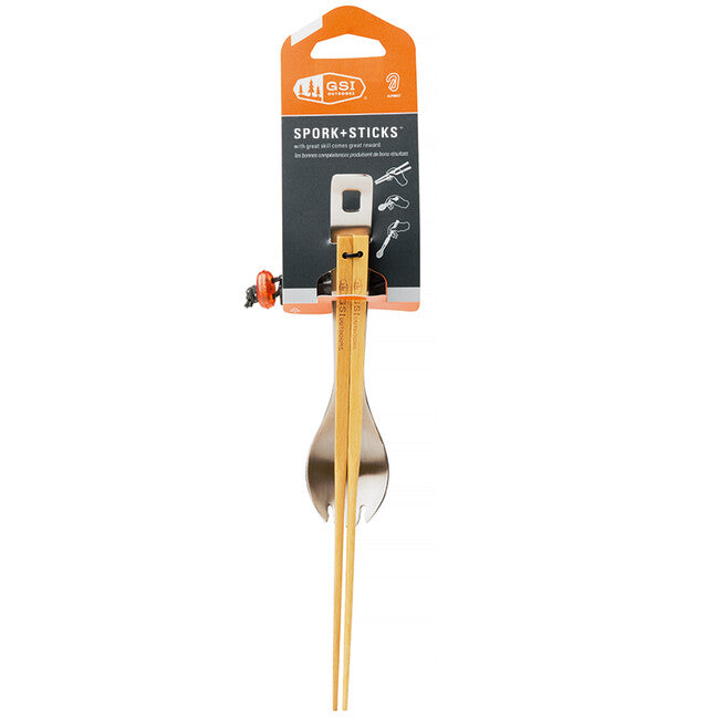 GSI Outdoors Glacier nerjaveči spork s jesenovimi palčkami