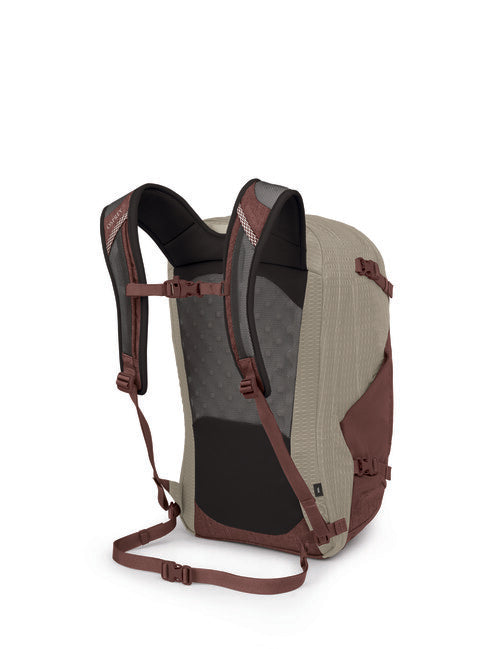 OSPREY NEBULA mestski nahrbtnik, sawdust tan/raisin red