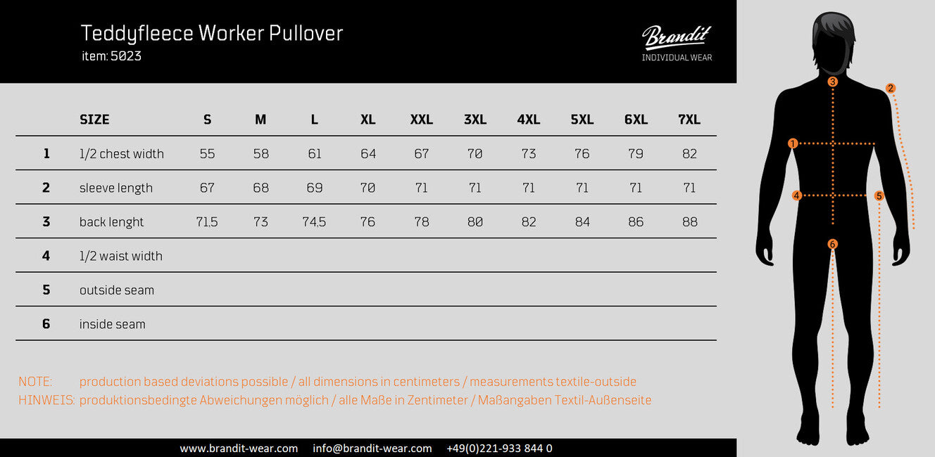 Brandit Teddyfleece Worker flisasti pulover, bela