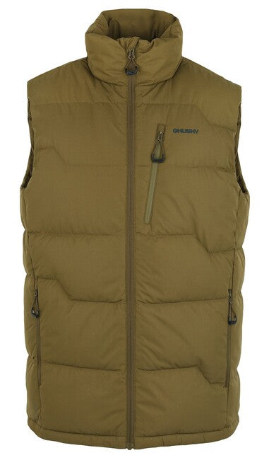 HUSKY Deep papirna telovnik na zadrgo moški, temna khaki, M