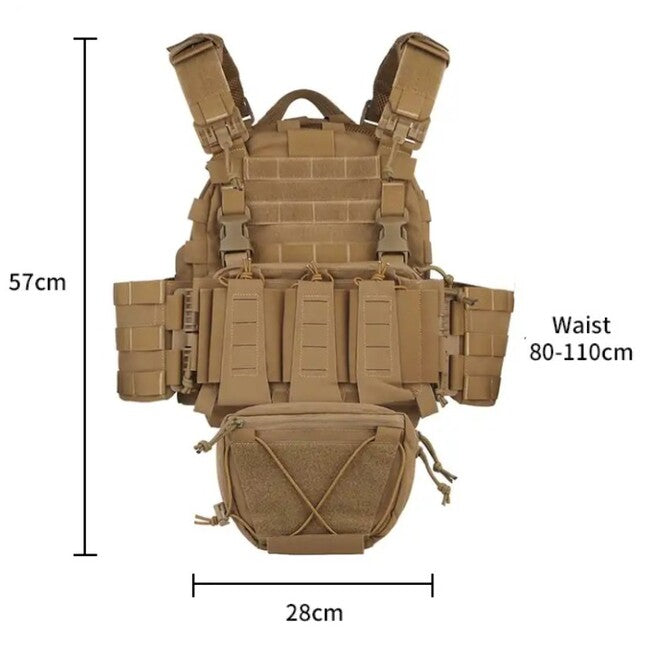 DRAGOWA Tactical Raven Tactical Vest, CP Black