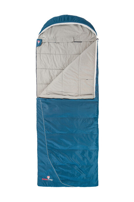 Grüezi-Bag Cotton Comfort Sleeping Bag, Navy Blue, Right Zip