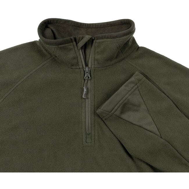 MFH Troyer majica flisasta z dolgimi rokavi, OD green