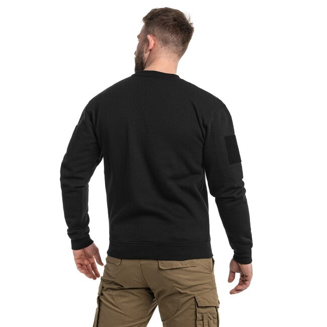 Mil-Tec Tactical φούτερ με στρογγυλό λαιμό, μαύρο