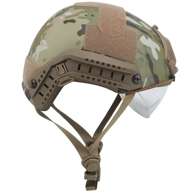 DRAGOWA Tactical Fast MH taktická helma s okuliarmi Charger, coyote (bez certifikácie)