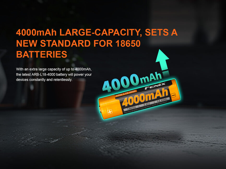 Fenix baterija polnljiva 18650 4000 mAh (Li-Ion)