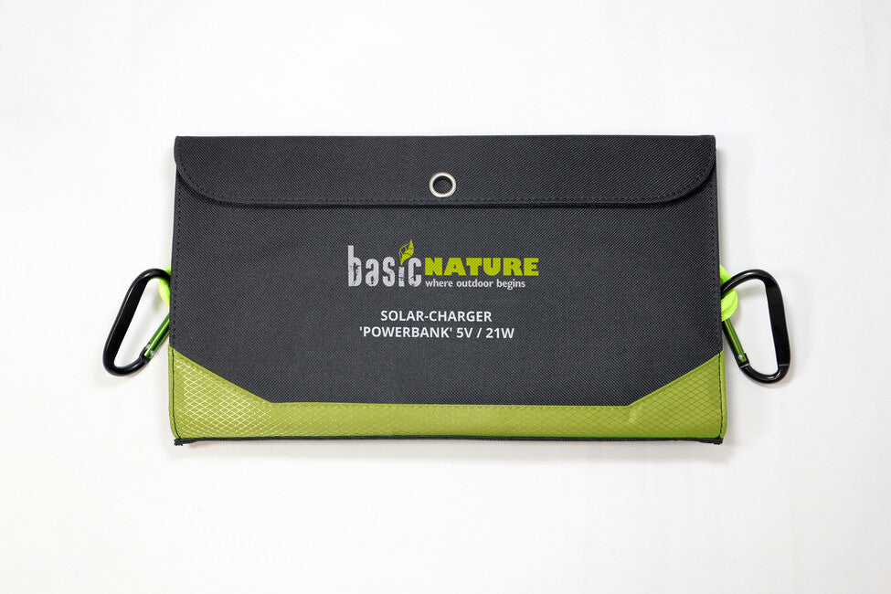 BasicNature solarni polnilnik Powerbank 5V / 21W
