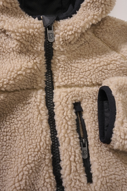 Brandit Teddyfleece jakna otroška s kapuco, camel