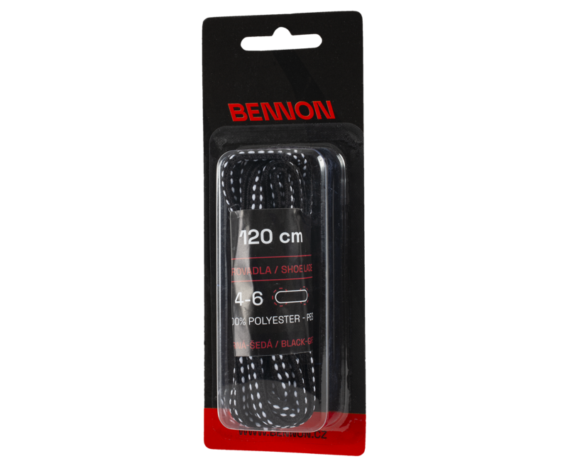 BENNON Laces Black-Grey Box shnurke za čevlje 120 cm