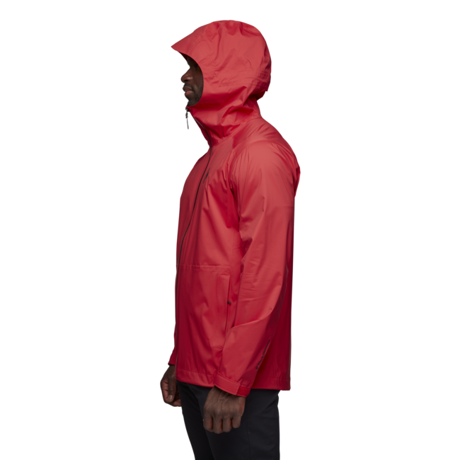Black Diamond Stormline Stretch Rain Shell nepremočljiva softshell jakna moška, karmin