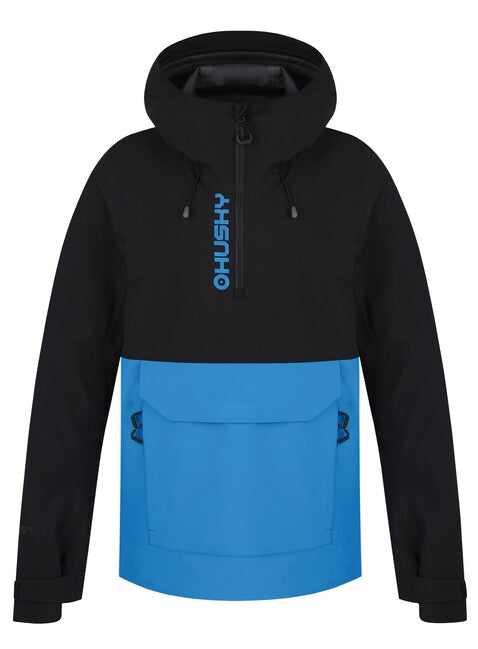 HUSKY Nabbi M softshell jakna za na prostem moška, črna/neon modra