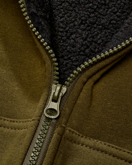 Brandit Sweatjacket pulover moški s toplo podšivko Teddylining, olivno zelen