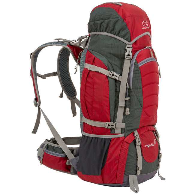 Highlander Expedition 65 L pohodniški nahrbtnik, rdeč