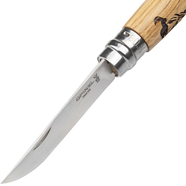 Opinel VRI N°08 Inox preklopni nož s motivom gamsa Animalia 2019