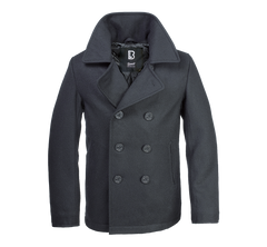 Brandit Pea Coat moški plašč, črna