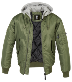 Brandit MA1 Hooded bomber jakna, oljčna