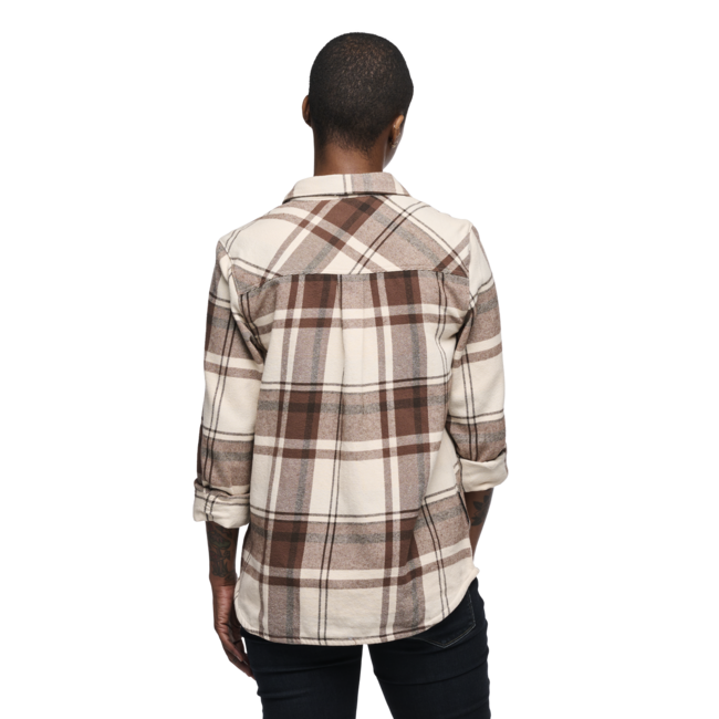 Black Diamond Project Flannel Women's Shirt, Chalk Pink-Walnut Plaid