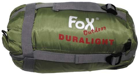 Fox Duralight spalna vreča lahka +2°C / +18°C, olivno-črna