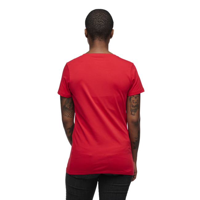 Black Diamond Heritage Wordmark majica ženski s krajšim rokavom, korajna rdeča