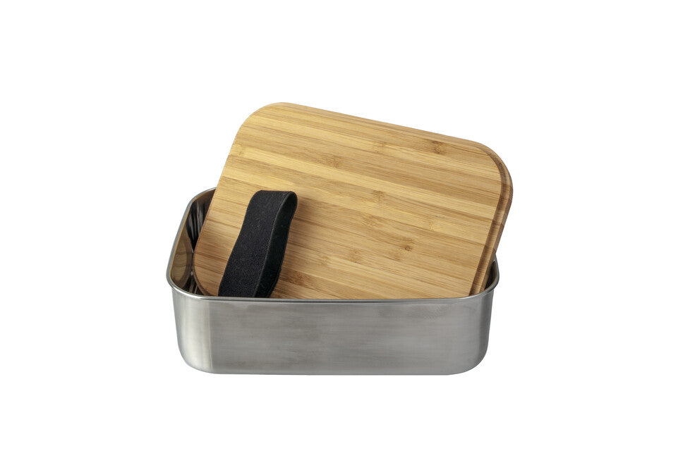Origin Outdoors Bamboo kosilo v škatli iz nerjavečega jekla 1,2 l