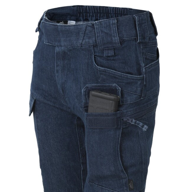 Helikon-Tex UTP Resized mestne hlače taktične ženski Denim Stretch Mestske, Marine Blue