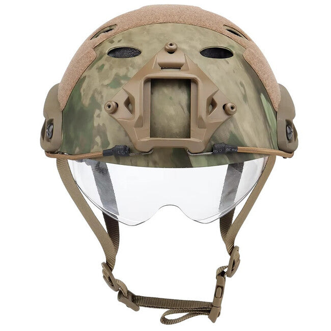 DRAGOWA Tactical Fast PJ Tactical Helmet with Bolt Goggles, Grey
