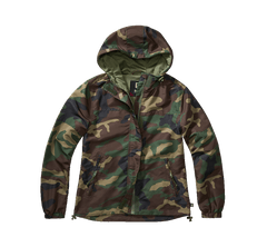 Brandit Summer Frontzip Windbreaker women's jacket, Woodland