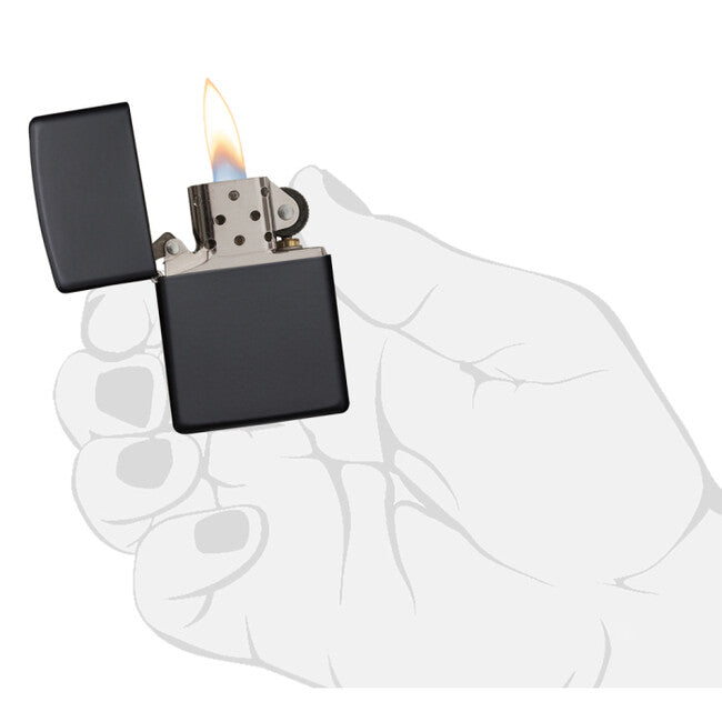 Zippo bencinski vžigalnik, črni mat
