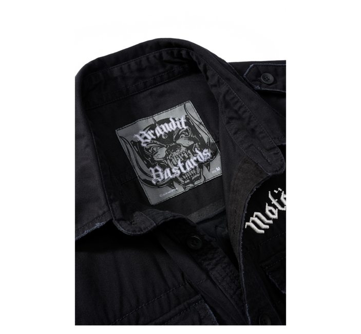 Brandit Motörhead Vintage srajca s kratkimi rokavicami, črna