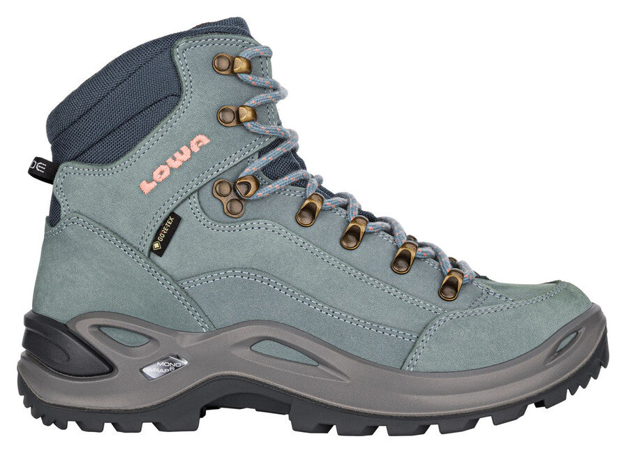 LOWA Renegade GTX Mid Ls ženski pohodniški čevlji, iceblue/salmon